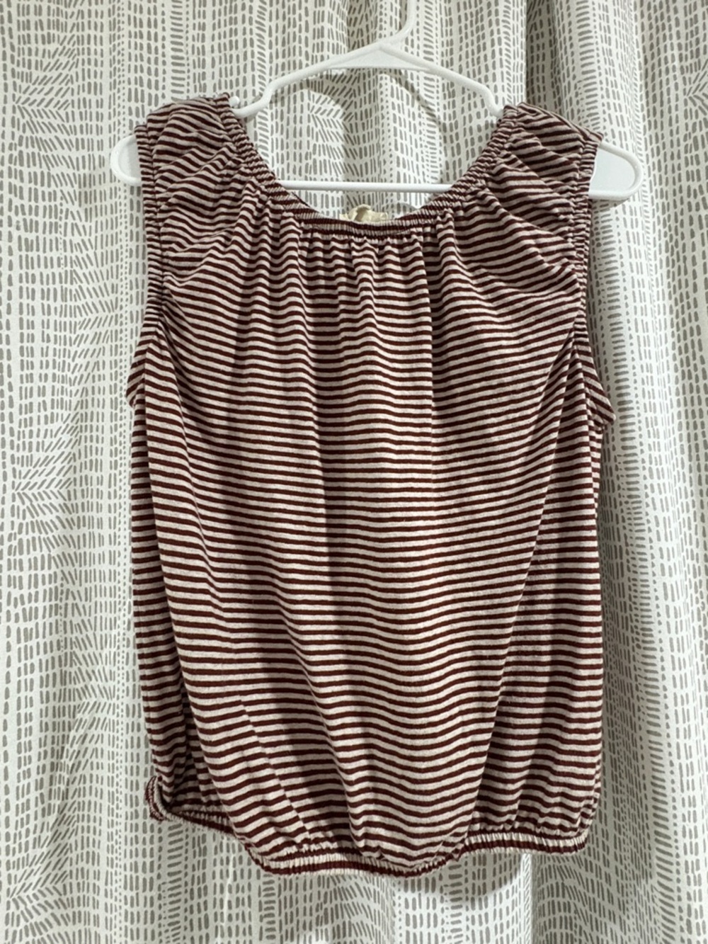 Madewell Brown & Cream Striped Sleeveless Tank